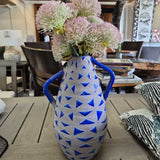 Blue Wovengeometric Vase