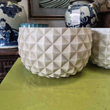 White Geometic Planters