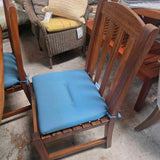 Coastal Teak Outdoor Dinning Set W/ 6 Chairs