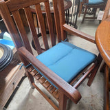 Coastal Teak Outdoor Dinning Set W/ 6 Chairs
