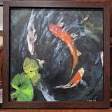 Koi oil Painting Original