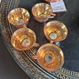 Vintage Carnival Glass Tea Cups