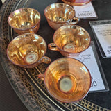Vintage Carnival Glass Tea Cups