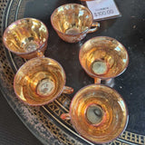 Vintage Carnival Glass Tea Cups