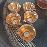 Vintage Carnival Glass Tea Cups