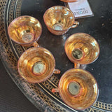 Vintage Carnival Glass Tea Cups