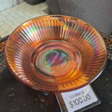 Large Vintage Carnival Glass Bowl