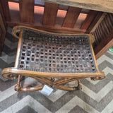 Woven Leather Bench