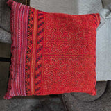 Red Woven Pillow