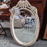 Carved Rattan Mirror