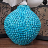 Textured Ceramic Turquoise Vase