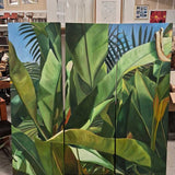 Large Tropical Leaves Triptych Painting "Spears 2021"