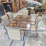 Rectangular Glass Table With 6 Chairs