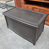 Outdoor Resin Wicker Storage Bin