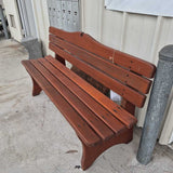 Heavy Solid Wood Slatted Bench