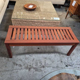 Slatted Wood Outdoor Bench