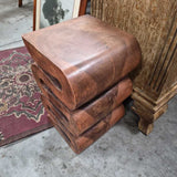 Stacked Wooden Accent Table