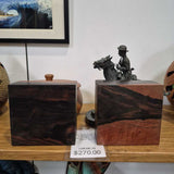 Pair Of Solid Exotic Hardwood Book Ends