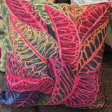 Colorful Leaf Print Pillow
