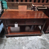 Solid Wood Console With Lower Shelf