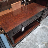 Solid Wood Console With Lower Shelf