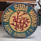 Round Decorative Kona Soda Works Wall Sign