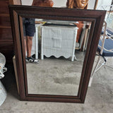 Dark Stepped wood Framed Mirror