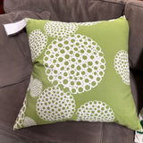 Green Decorative Pillow with White Polka Dots