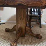 Round Oak Pedestal Table