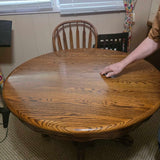 Round Oak Pedestal Table