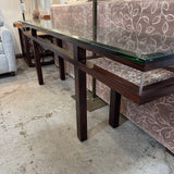 Designer Glass Top Console