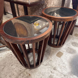 Pair Of Round Designer End Table