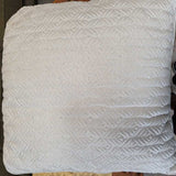 White Quilted Decor Pillow