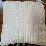 White Quilted Decor Pillow