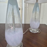 Pair Of Glass Teardrop Table Lamps