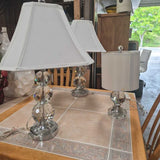 Set Of 3 Crystal Ball Table Lamp