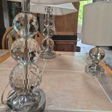 Set Of 3 Crystal Ball Table Lamp
