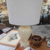 Elegant Cream Glass Table Lamp