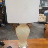 Elegant Cream Glass Table Lamp