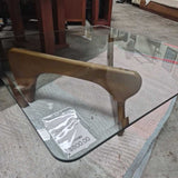 Mid-Century Modern Glass Top Coffee Table