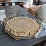 Vintage Octagonal Metal Tray