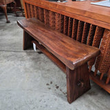 Solid Wood Rustic Bench Live Edge