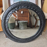 Round Black Wall Mirror