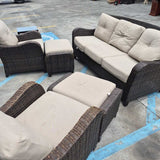 Outdoor Rattan Sofa Set with Cushions