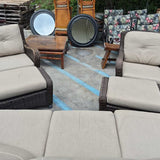 Outdoor Rattan Sofa Set with Cushions