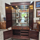 Rosewood Armoire with Brass Hardware
