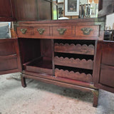 Rosewood Armoire with Brass Hardware