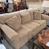 Beige Upholstered Sleeper Sofa
