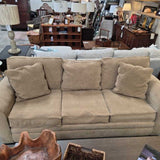 Beige Upholstered Sleeper Sofa