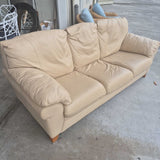 Beige Leather Sofa